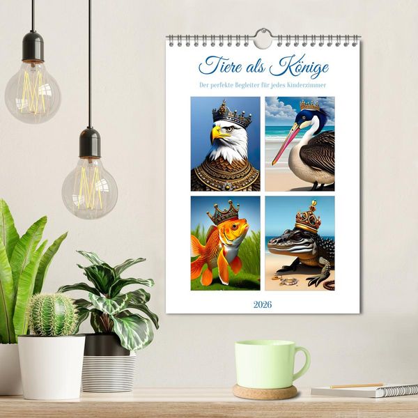 Produktbild: Tiere als K&ouml;nige (Wandkalender 2026 DIN A4 hoch), CALVENDO Monatskalender