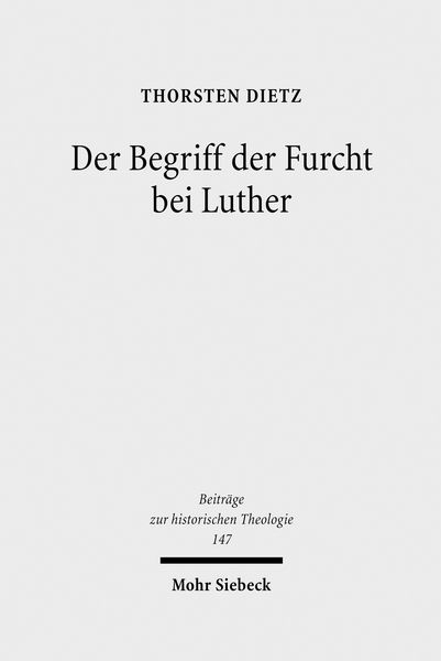 Produktbild: Der Begriff der Furcht bei Luther