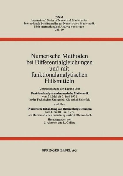 Produktbild: Numerische Methoden bei Differentialgleichungen und mit funktionalanalytischen Hilfsmitteln