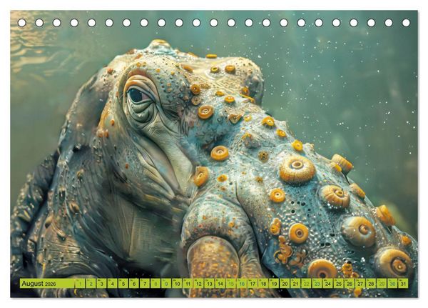 Produktbild: Fantastische Unterwasserkreaturen - Hybridtiere (Tischkalender 2026 DIN A5 quer), CALVENDO Monatskalender