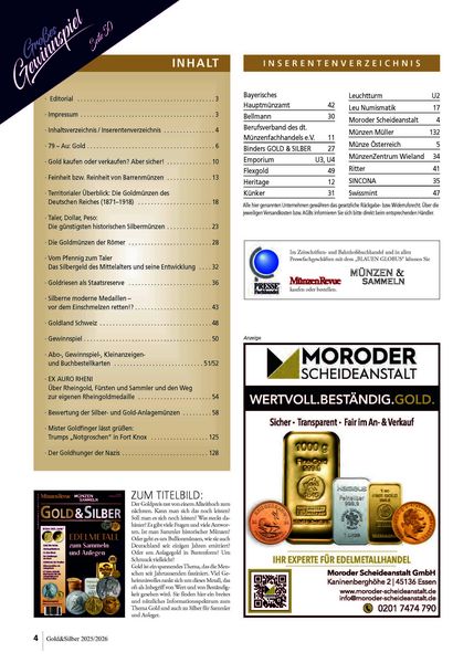 Produktbild: Sonderheft Gold & Silber