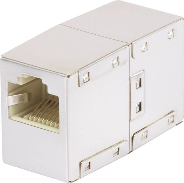 Produktbild: Renkforce RJ45 Netzwerk Adapter CAT 5e [1x RJ45-Buchse - 1x RJ45-Buchse] Wei&szlig;
