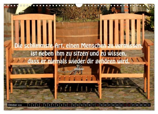Produktbild: Weisheiten, Zitate und Spr&uuml;che - Ein Jahr voller Gedanken 2026 AT Version (Wandkalender 2026 DIN A3 quer), CALVENDO Monatskalender