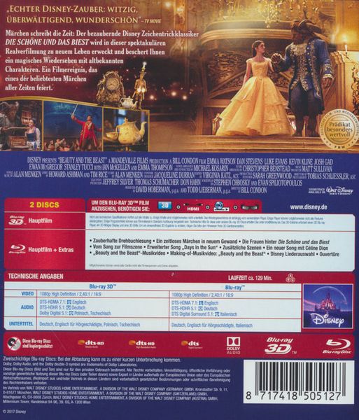 Produktbild: Die Sch&ouml;ne und das Biest (+ Blu-ray 2D)