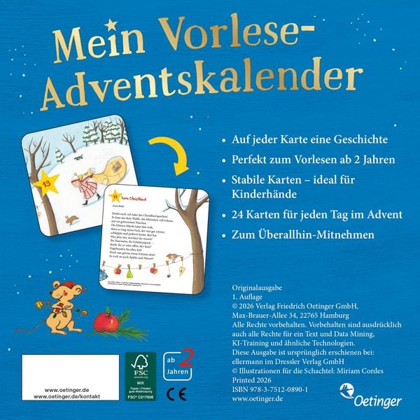 Produktbild: Mein Vorlese-Adventskalender
