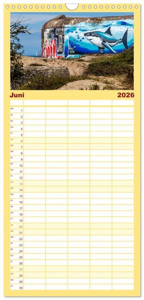 Produktbild: Familienplaner 2026 - W&auml;nde sprechen B&auml;nde mit 5 Spalten (Wandkalender, 21 x 45 cm) CALVENDO