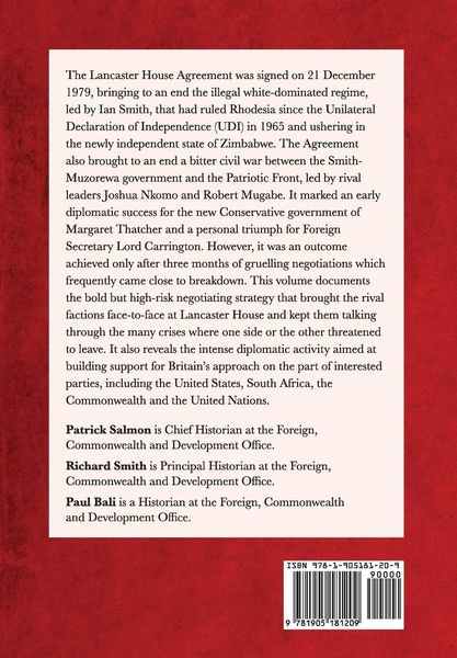 Produktbild: The Lancaster House Conference and the Independence of Zimbabwe, 1979