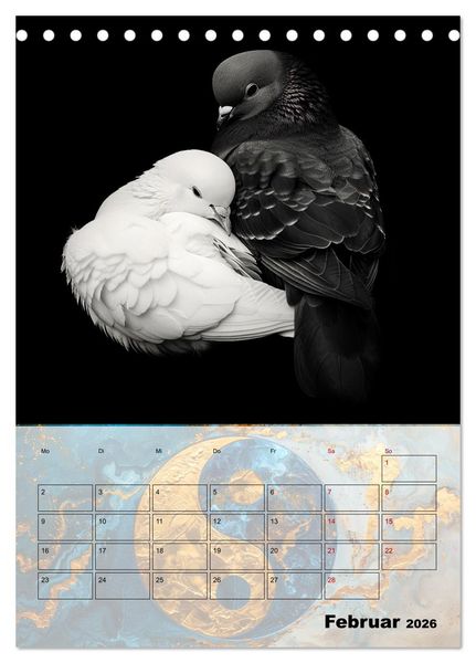 Produktbild: Sei das Yin zu meinem Yang (Tischkalender 2026 DIN A5 hoch), CALVENDO Monatskalender
