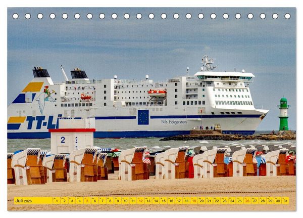 Produktbild: Seebad Warnem&uuml;nde - Sehnsuchtsort an der Ostsee (Tischkalender 2026 DIN A5 quer), CALVENDO Monatskalender
