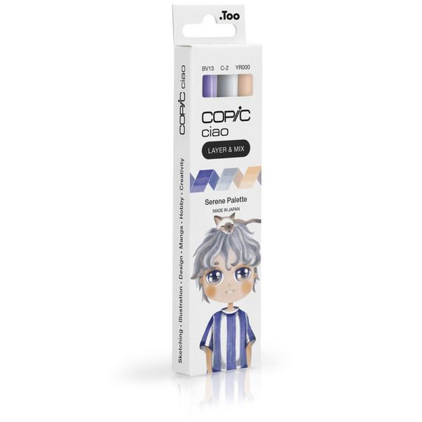 Produktbild: Copic Marker Set Ciao LAYER&MIX Serene Palette 3 St&uuml;ck Faltschachtel