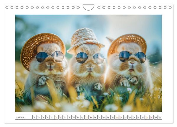 Produktbild: Lustige Hasengeschichten (Wandkalender 2026 DIN A4 quer), CALVENDO Monatskalender
