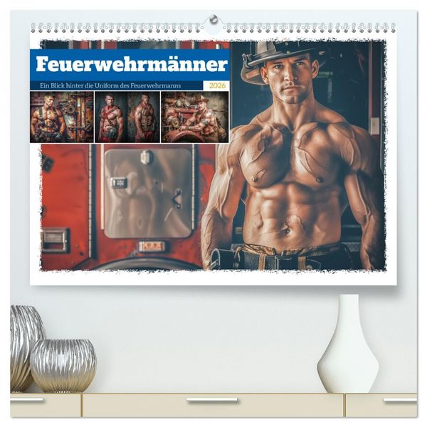 Produktbild: Feuerwehrm&auml;nner (hochwertiger Premium Wandkalender 2026 DIN A2 quer), Kunstdruck in Hochglanz