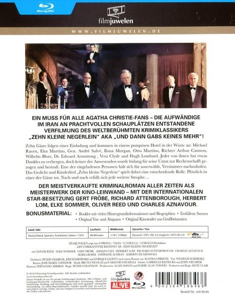 Produktbild: Agatha Christie: Ein Unbekannter rechnet ab ("Zehn kleine Negerlein") (Filmjuwelen)