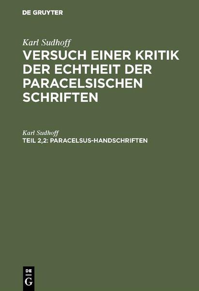 Produktbild: Paracelsus-Handschriften