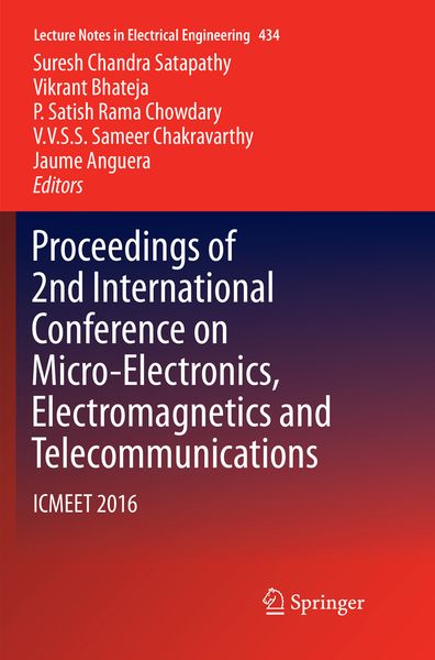 Produktbild: Proceedings of 2nd International Conference on Micro-Electronics, Electromagnetics and Telecommunications