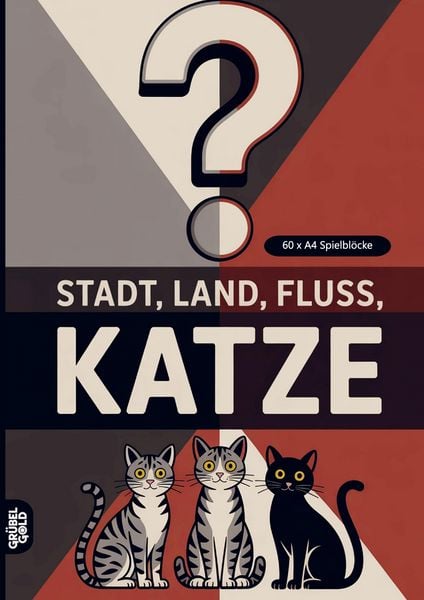 Stadt, Land, Fluss, Katze, Taschenbuch von Grübelgold Rätselhefte, Mybestseller, 9783693192320