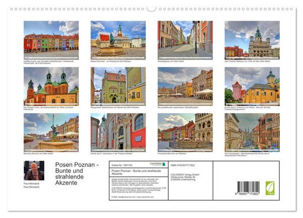 Produktbild: Posen Poznan - Bunte und strahlende Akzente (hochwertiger Premium Wandkalender 2026 DIN A2 quer), Kunstdruck in Hochglanz