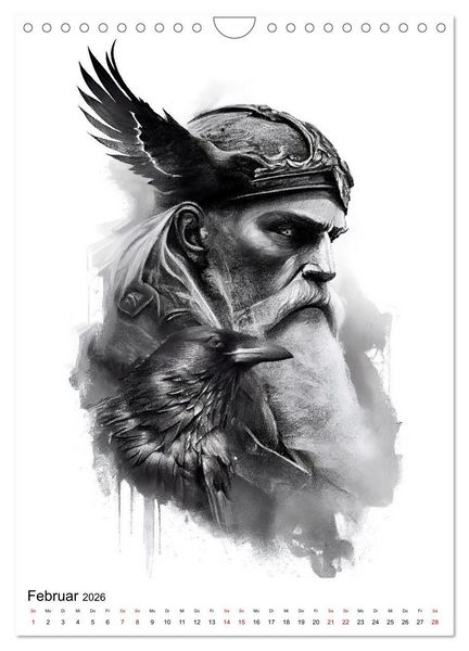 Produktbild: Welt und Mythologie der Wikinger (Wandkalender 2026 DIN A4 hoch), CALVENDO Monatskalender