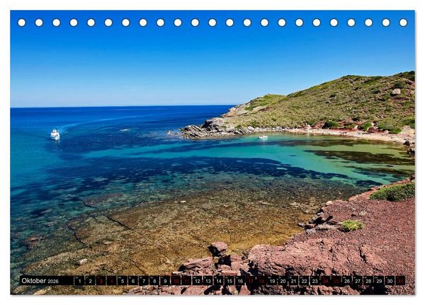 Produktbild: MENORCA - Die sanfte Perle (Tischkalender 2026 DIN A5 quer), CALVENDO Monatskalender
