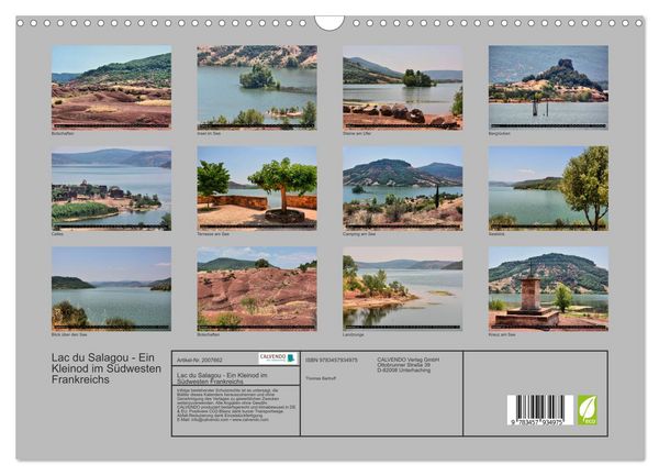 Produktbild: Lac du Salagou - Ein Kleinod im S&uuml;dwesten Frankreichs (Wandkalender 2026 DIN A3 quer), CALVENDO Monatskalender