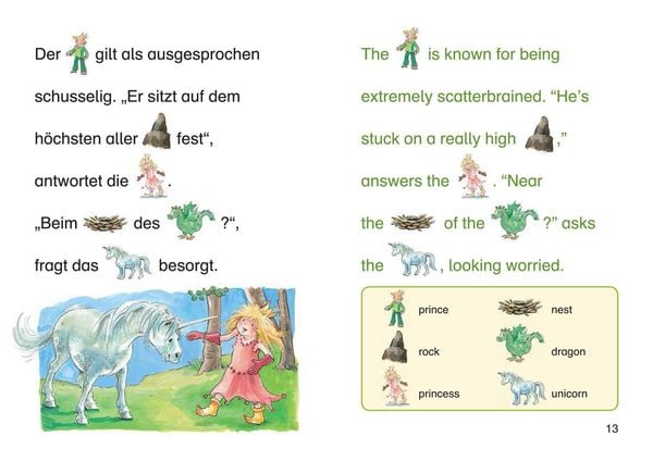 Bildermaus - Mit Bildern Englisch lernen- Geschichten vom kleinen Einhorn - Little Unicorn Stories