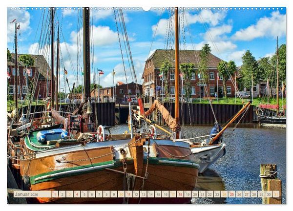 Produktbild: Ostfriesland - der alte Hafen Carolinensiel (hochwertiger Premium Wandkalender 2026 DIN A2 quer), Kunstdruck in Hochglanz