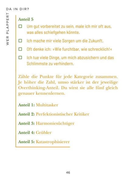 Produktbild: Die 1-Minuten-Strategie gegen Overthinking