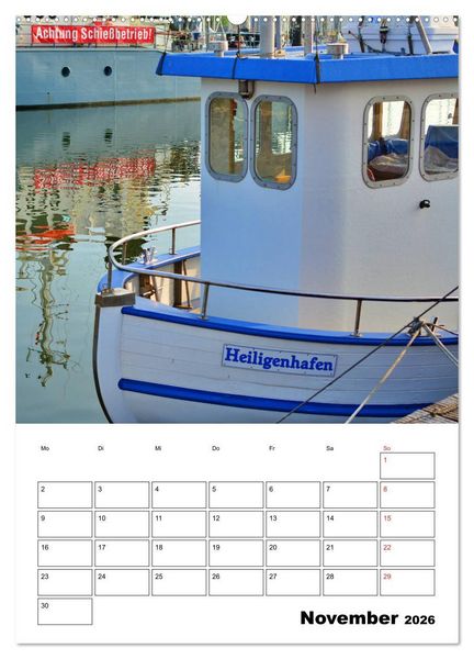 Produktbild: Marina Heiligenhafen (hochwertiger Premium Wandkalender 2026 DIN A2 hoch), Kunstdruck in Hochglanz