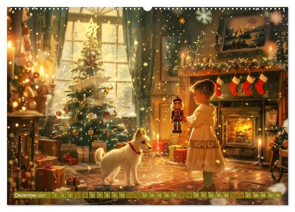 Produktbild: B&uuml;cher, Liebe und ein kleiner Hund (Wandkalender 2027 DIN A2 quer), CALVENDO Monatskalender