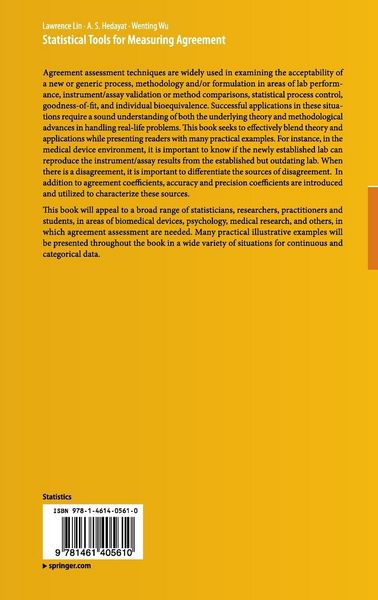 Produktbild: Statistical Tools for Measuring Agreement