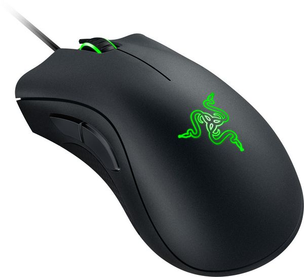 Produktbild: RAZER DeathAdder Essential Ergonomische Gaming-Maus Kabelgebunden Optisch Schwarz 5 Tasten 6400 dpi Ergonomisch, Beleuchtet