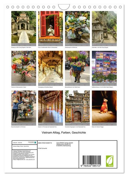 Produktbild: Vietnam Alltag, Farben, Geschichte (Wandkalender 2026 DIN A4 hoch), CALVENDO Monatskalender
