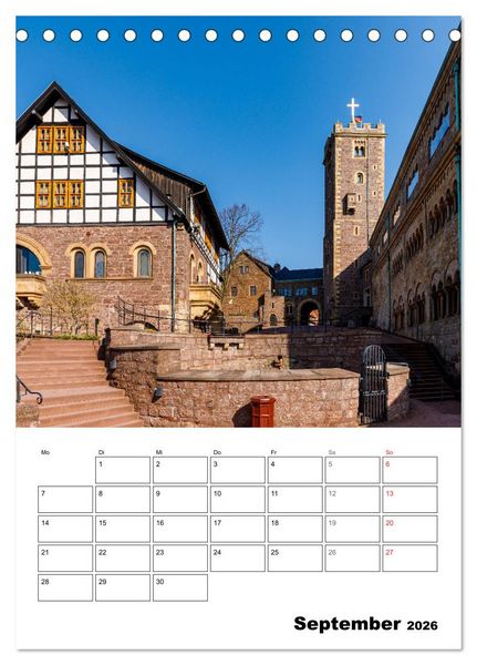 Produktbild: Die Th&uuml;ringer Wartburg (Tischkalender 2026 DIN A5 hoch), CALVENDO Monatskalender