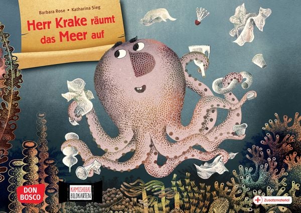 Produktbild: Herr Krake r&auml;umt das Meer auf. Kamishibai Bildkartenset