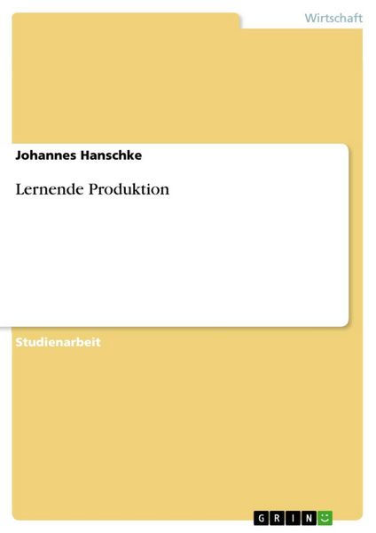 Produktbild: Lernende Produktion