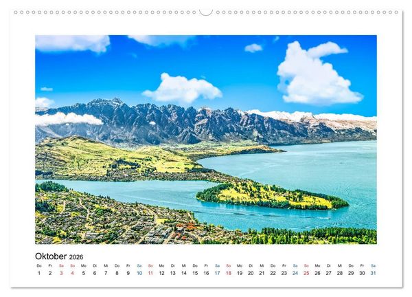 Produktbild: Neuseeland - Von Auckland nach Queenstown (Wandkalender 2026 DIN A2 quer), CALVENDO Monatskalender