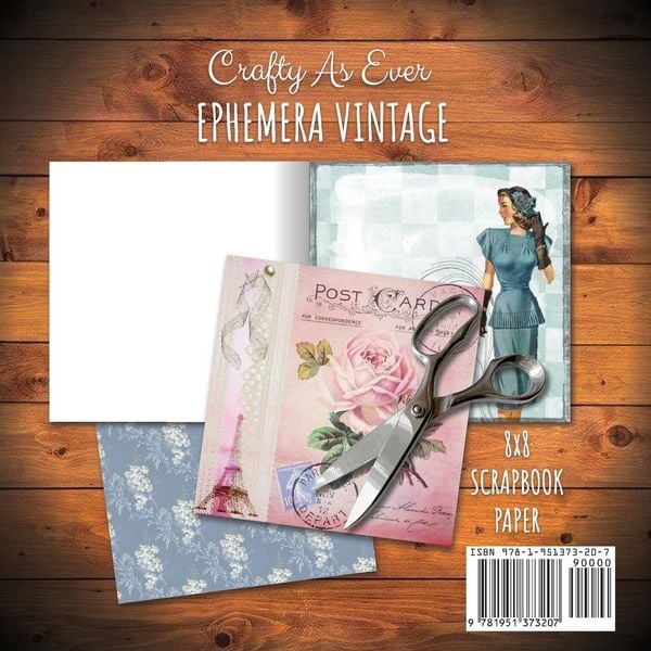 Produktbild: Ephemera Vintage Scrapbook Paper Pad 8x8 Scrapbooking Kit for Papercrafts, Cardmaking, DIY Crafts, Old Retro Theme, Decoupage Designs