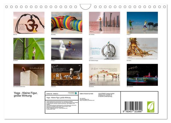 Produktbild: Yoga - Kleine Figur, gro&szlig;e Wirkung (Wandkalender 2026 DIN A4 quer), CALVENDO Monatskalender