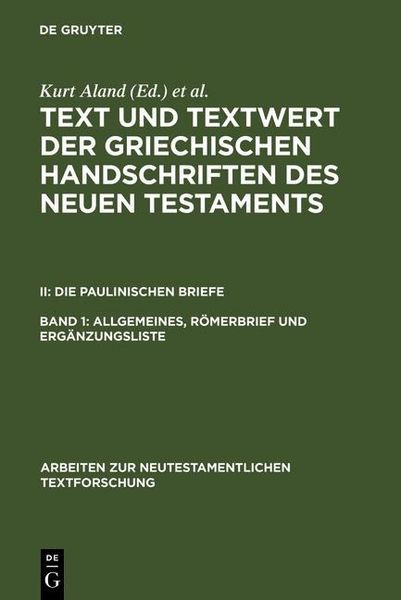 Produktbild: Allgemeines, R&ouml;merbrief und Erg&auml;nzungsliste