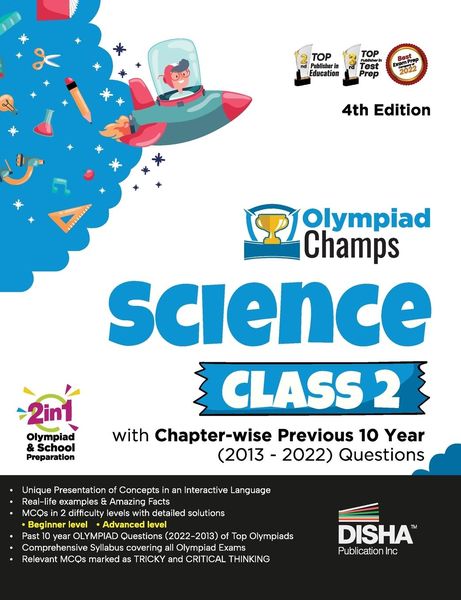 Olympiad Champs Science Class 2 with Chapter-wise Previous 10 Year (2013 - 2022) Questions 4th Edition | Complete Prep G