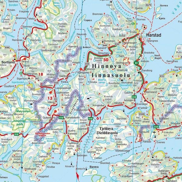 Produktbild: Freytag & berndt Stra&szlig;enkarte Norwegen Nord, Troms&oslash; - Bod&oslash; -