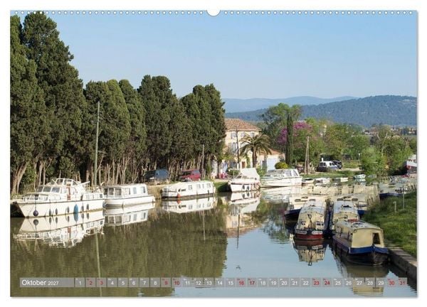 Produktbild: Hausbooturlaub Frankreich - Canal du Midi (hochwertiger Premium Wandkalender 2027 DIN A2 quer), Kunstdruck in Hochglanz