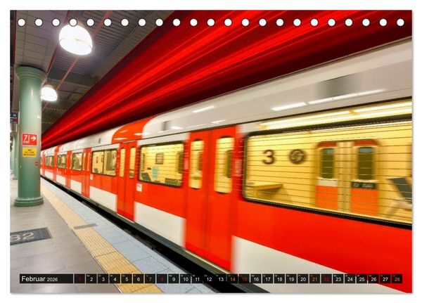 Produktbild: Z&uuml;ge in Bewegung (Tischkalender 2026 DIN A5 quer), CALVENDO Monatskalender