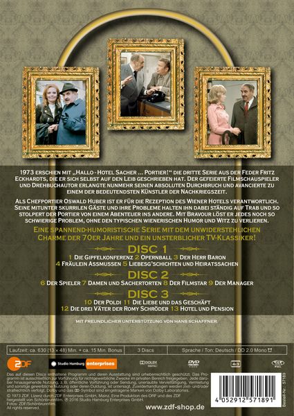 Produktbild: Hallo - Hotel Sacher ... Portier! - Staffel 1 [3 DVDs]