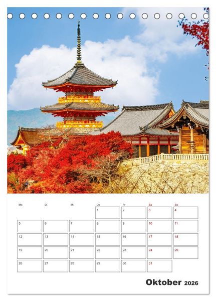 Produktbild: Schreine und Tempel - Heiligt&uuml;mern in Japan (Tischkalender 2026 DIN A5 hoch), CALVENDO Monatskalender