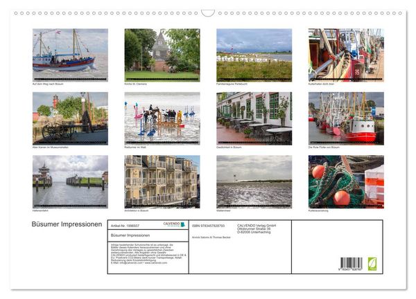 Produktbild: B&uuml;sumer Impressionen (Wandkalender 2026 DIN A2 quer), CALVENDO Monatskalender