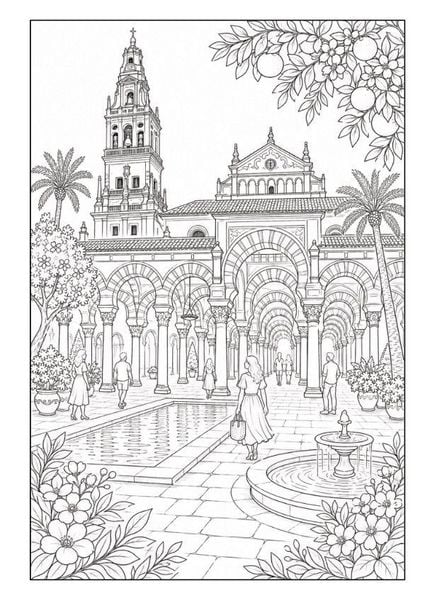 Produktbild: SPANIEN Malbuch f&uuml;r Erwachsene mit 50 wundersch&ouml;nen Ausmalmotiven