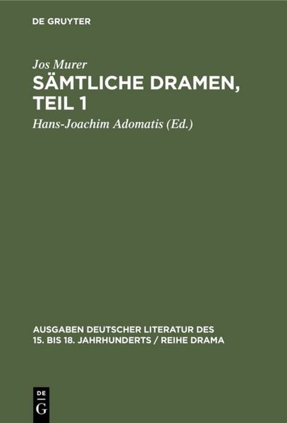 Produktbild: S&auml;mtliche Dramen, Teil 1
