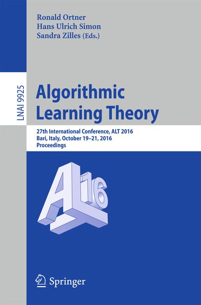 Produktbild: Algorithmic Learning Theory