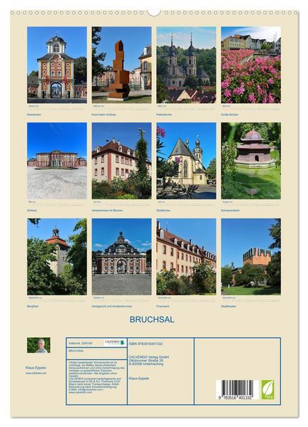 Produktbild: BRUCHSAL (hochwertiger Premium Wandkalender 2026 DIN A2 hoch), Kunstdruck in Hochglanz
